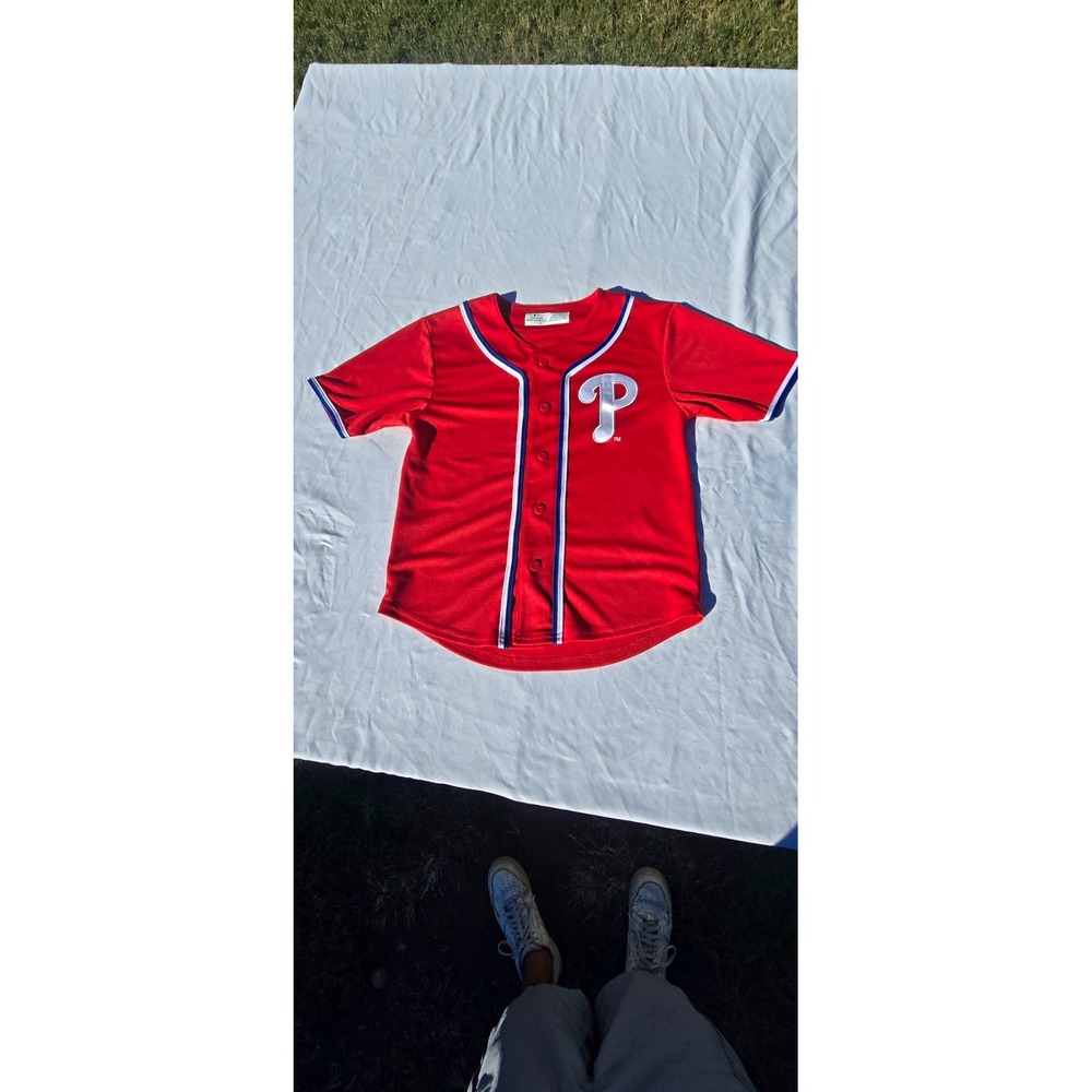 Philadelphia Phillies youth jersey red MLB officially licensed Size M (8)